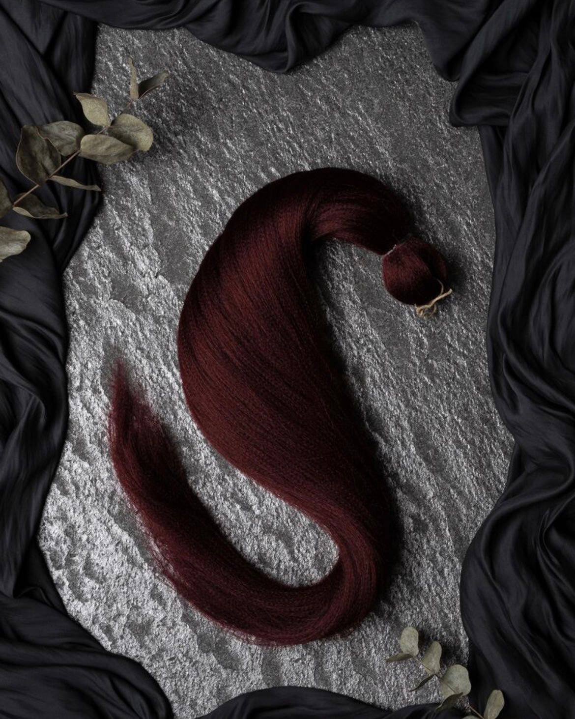 Red wine Premium hair fiber for fiber braid hairstyles, Kalve