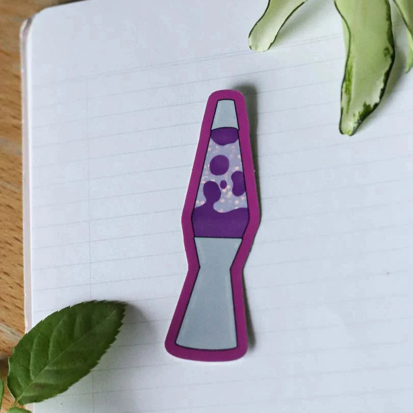 Lava lamp glitter sticker
