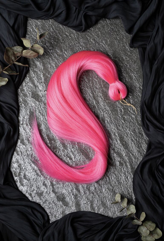 Rosy Pink Premium hair fiber for fiber braids, Kalve
