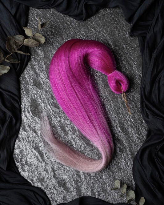 Fuchsia ombre Premium-hiuskuitu kuitulettikampauksiin, Kalve