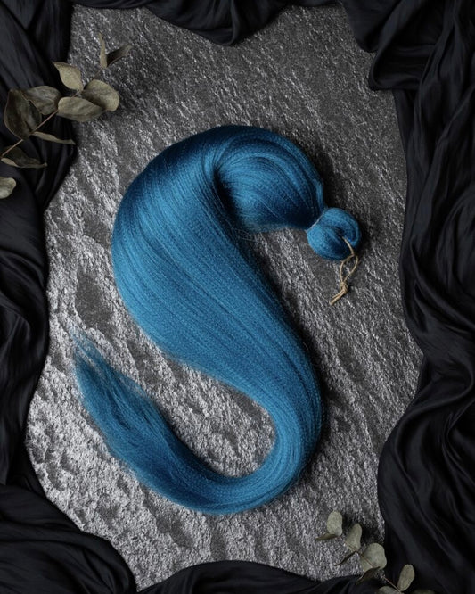 Cerulean blue Premium-hiuskuitu kuitulettikampauksiin, Kalve