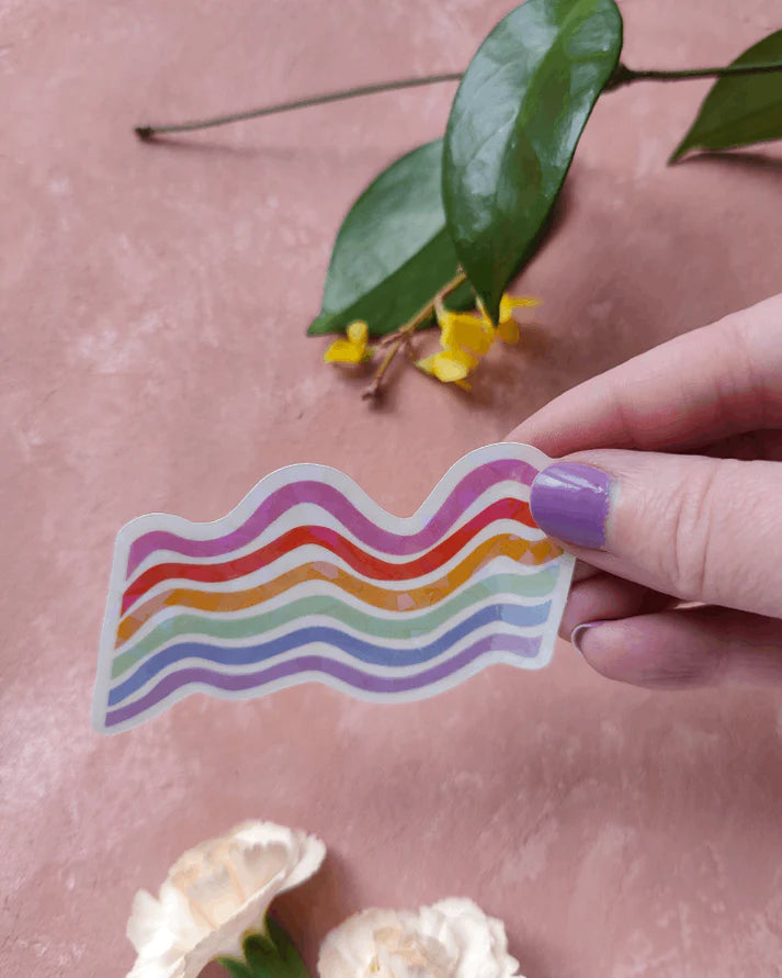 Rainbow Flow, läpinäkyvä tarra